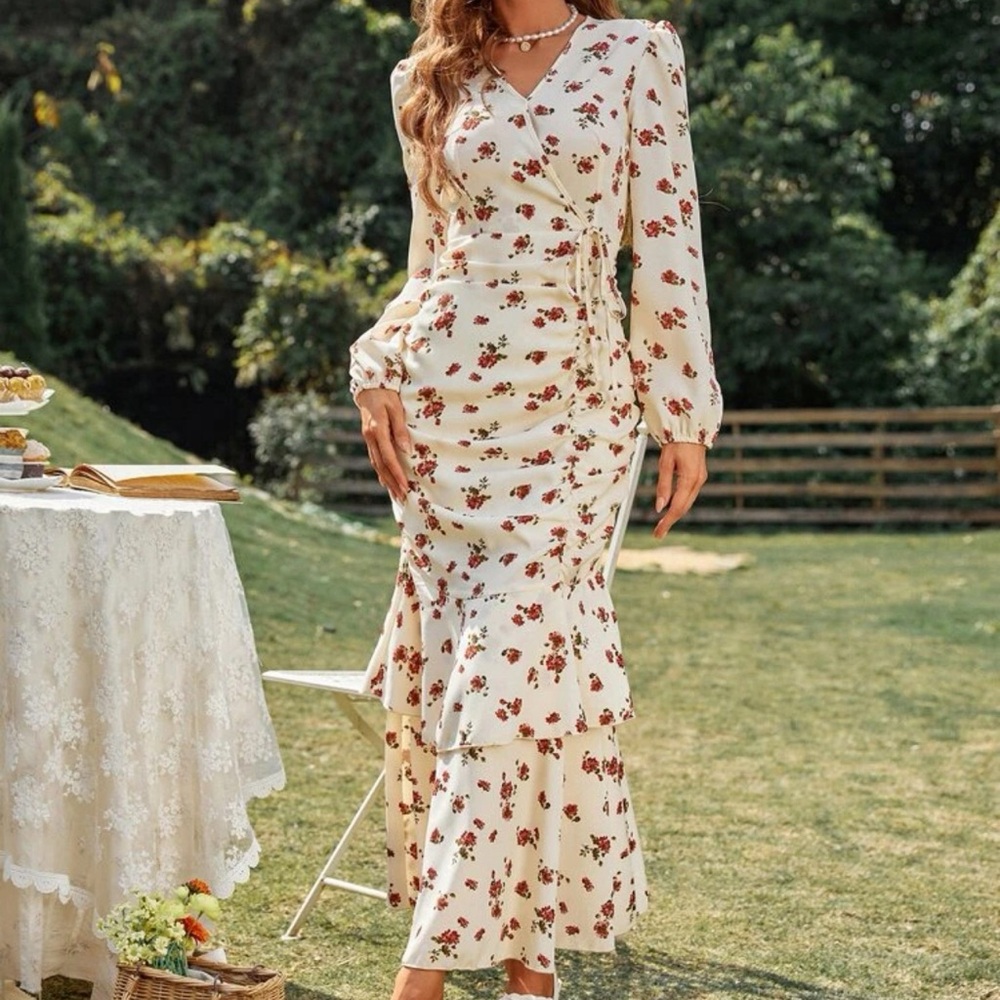 Floral ruffle dress